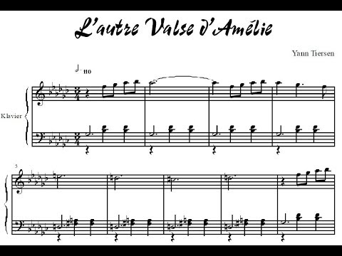amelie soundtrack piano sheet music